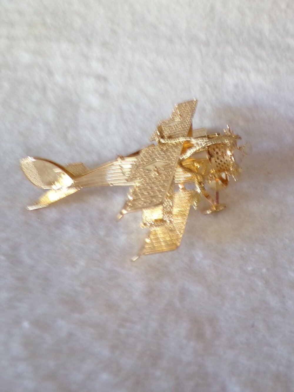 Baldwin Brass Biplane Plane 24KT Gold Finished Brass